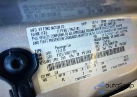 2015 Ford C-Max Energi Sel from USA, damaged, VIN 1FADP5CU4FL100768